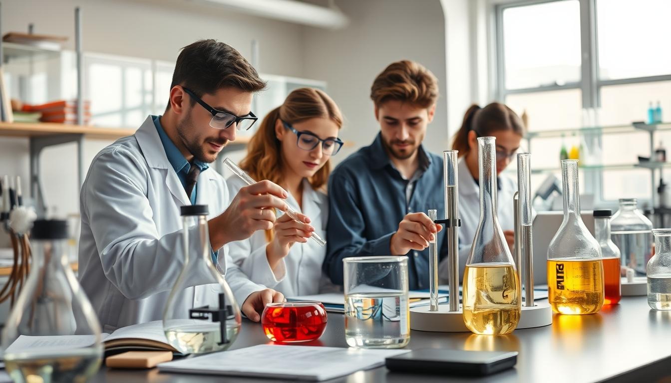 Students collaborating in study space